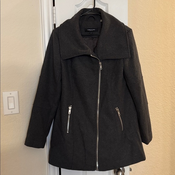 Kenneth Cole Wool Blend Bouclé Car Coat - Picture 1 of 4